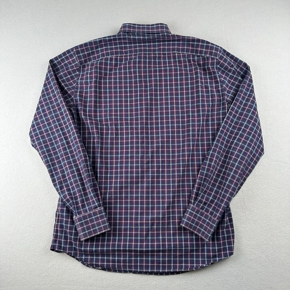 Banana Republic Men's Purple Slim Flex Fit Tech Stretch Cotton Shirt Size Medium